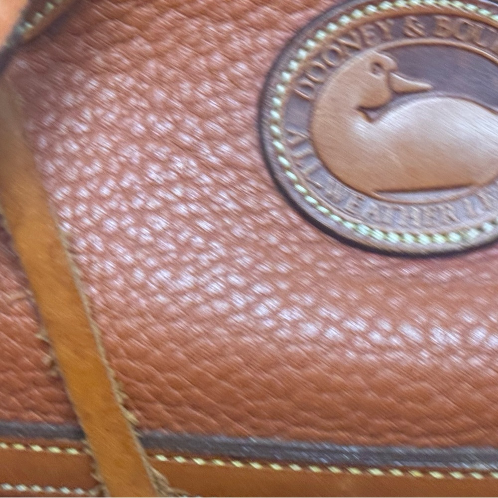 Dooney & Bourke Pebble Leather Satchel in Cognac Brown with Gold Hardware - Picture 8 of 17